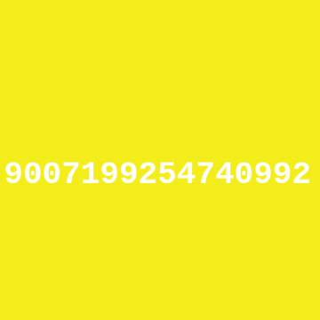 9007199254740992 Game